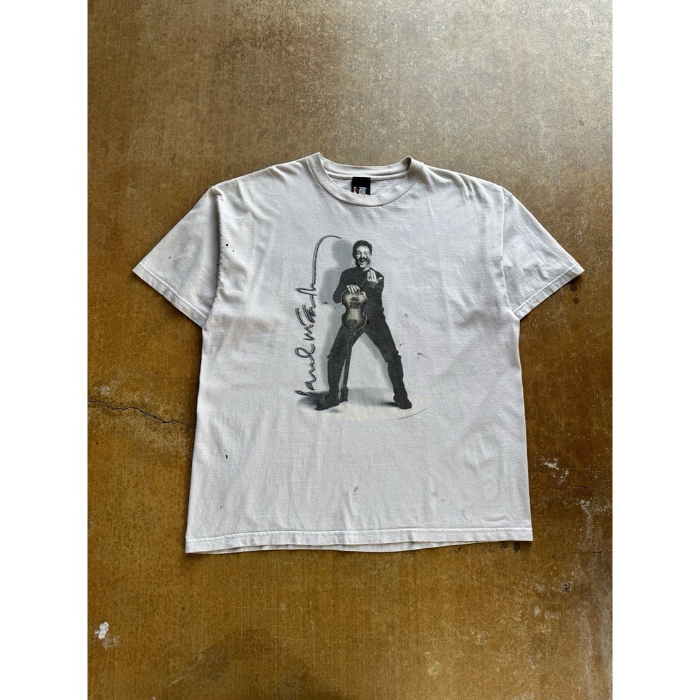 VTG 2002 Paul McCartney The Beatles Band Tour Paint Giant Music T-Shirt XXL